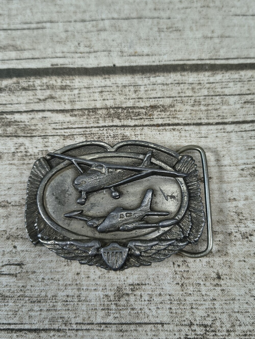 Siskiyou Buckle Co Vintage 80s Aircraft Buckle